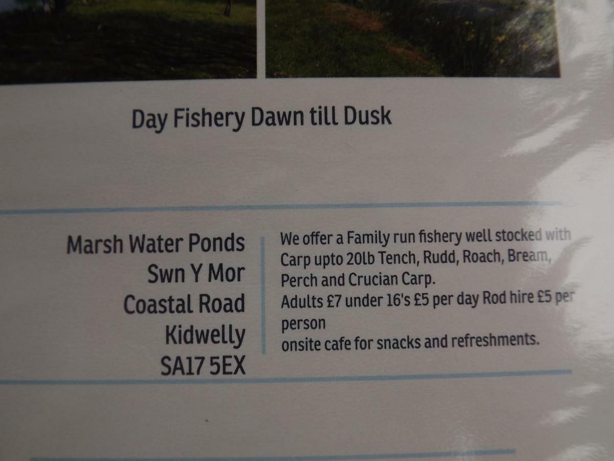 Marsh Water Ponds Fishery Villa Kidwelly Eksteriør bilde